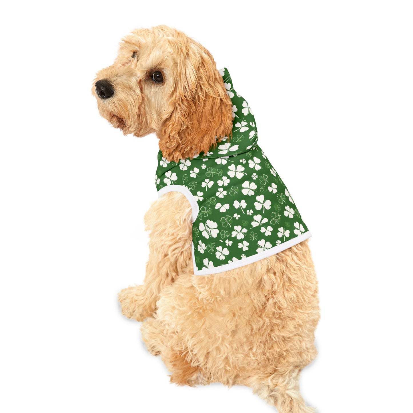 Lucky Pup Shamrock Pet Hoodie ๐
