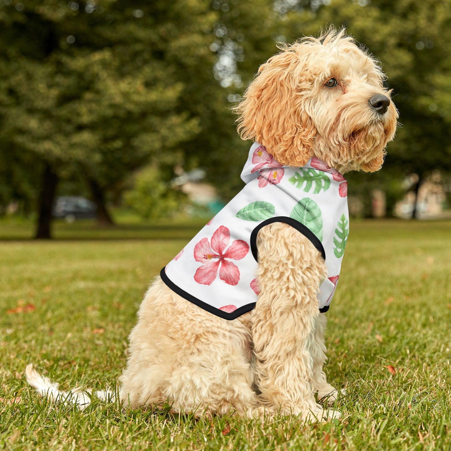Tropical Floral Pet Hoodie ๐บ