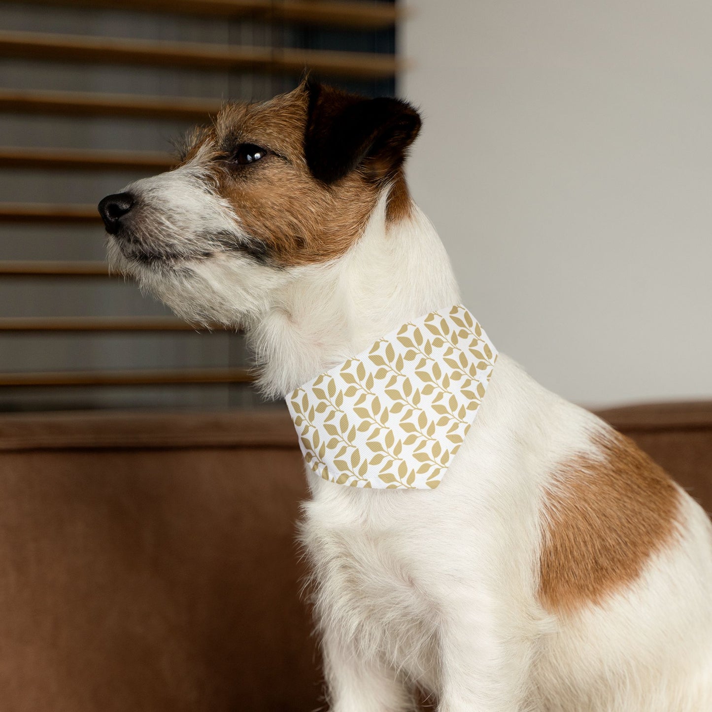 Golden Branch Pet Bandana Collar 🌿✨