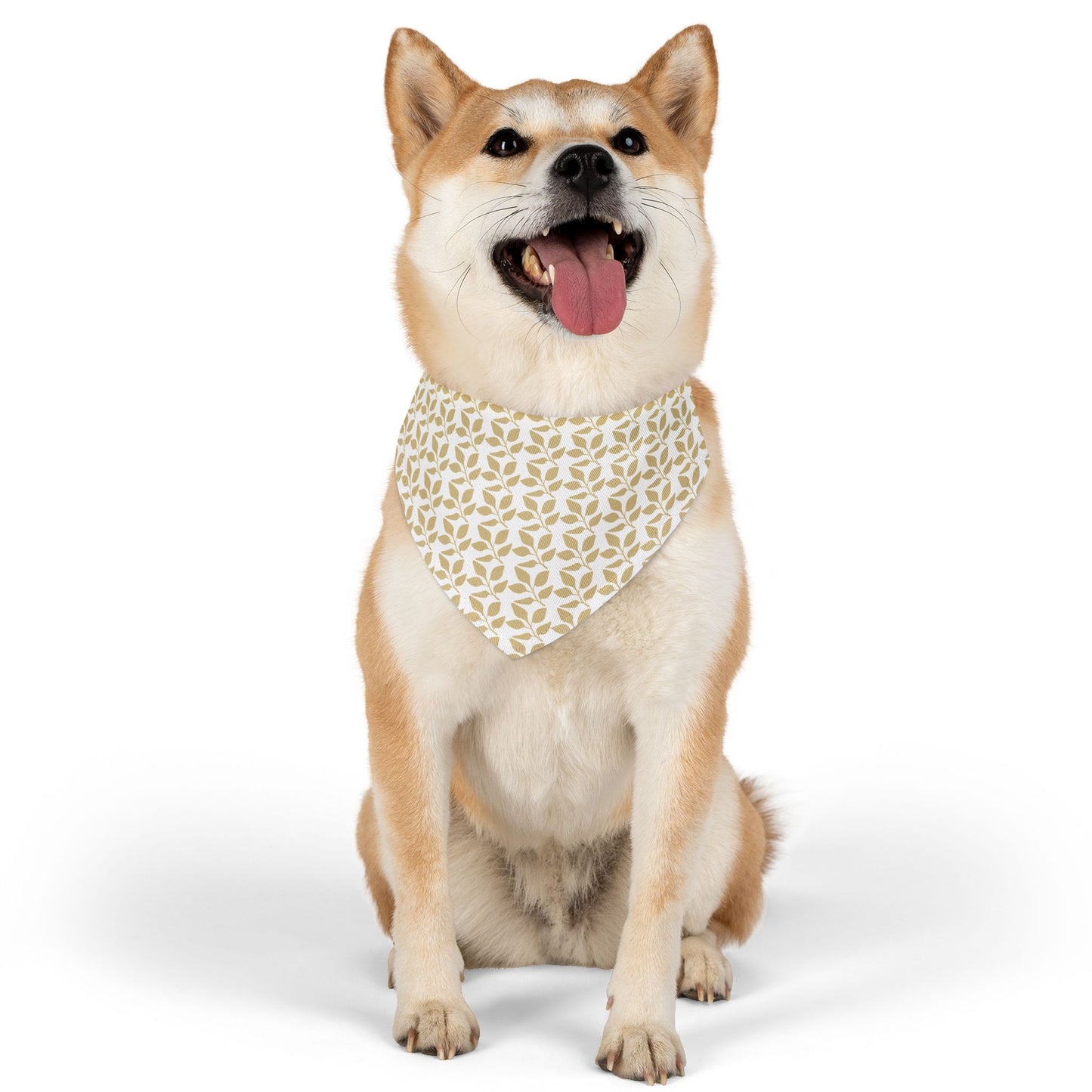 Golden Branch Pet Bandana Collar 🌿✨