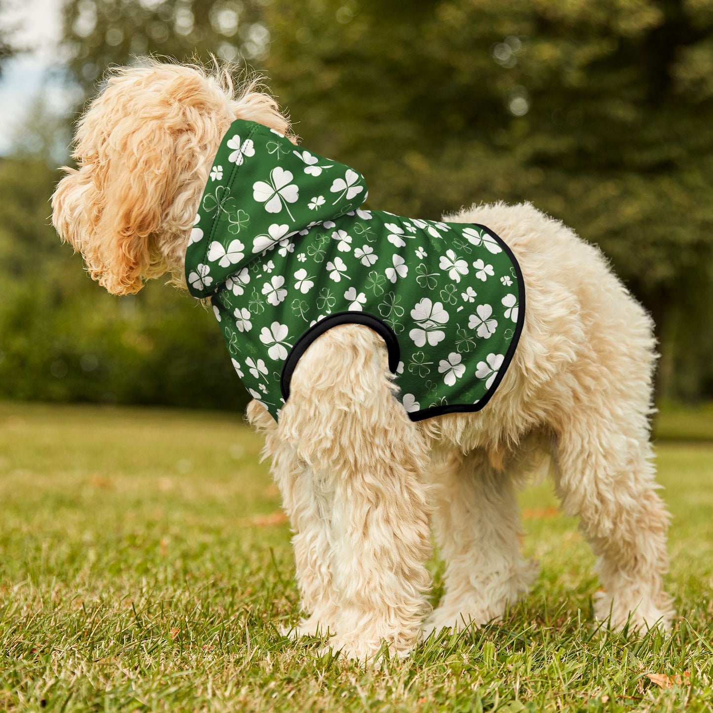Lucky Pup Shamrock Pet Hoodie ๐