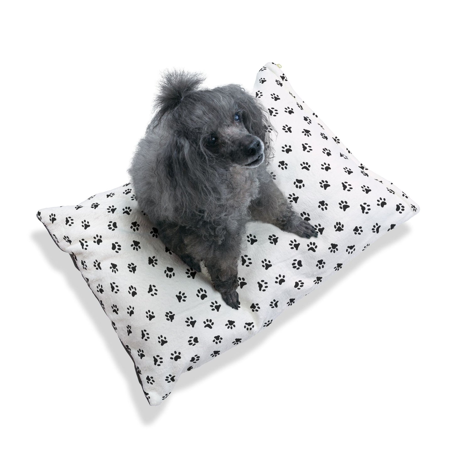 Pawfectly Plush Paw Print Pet Bed ๐พ