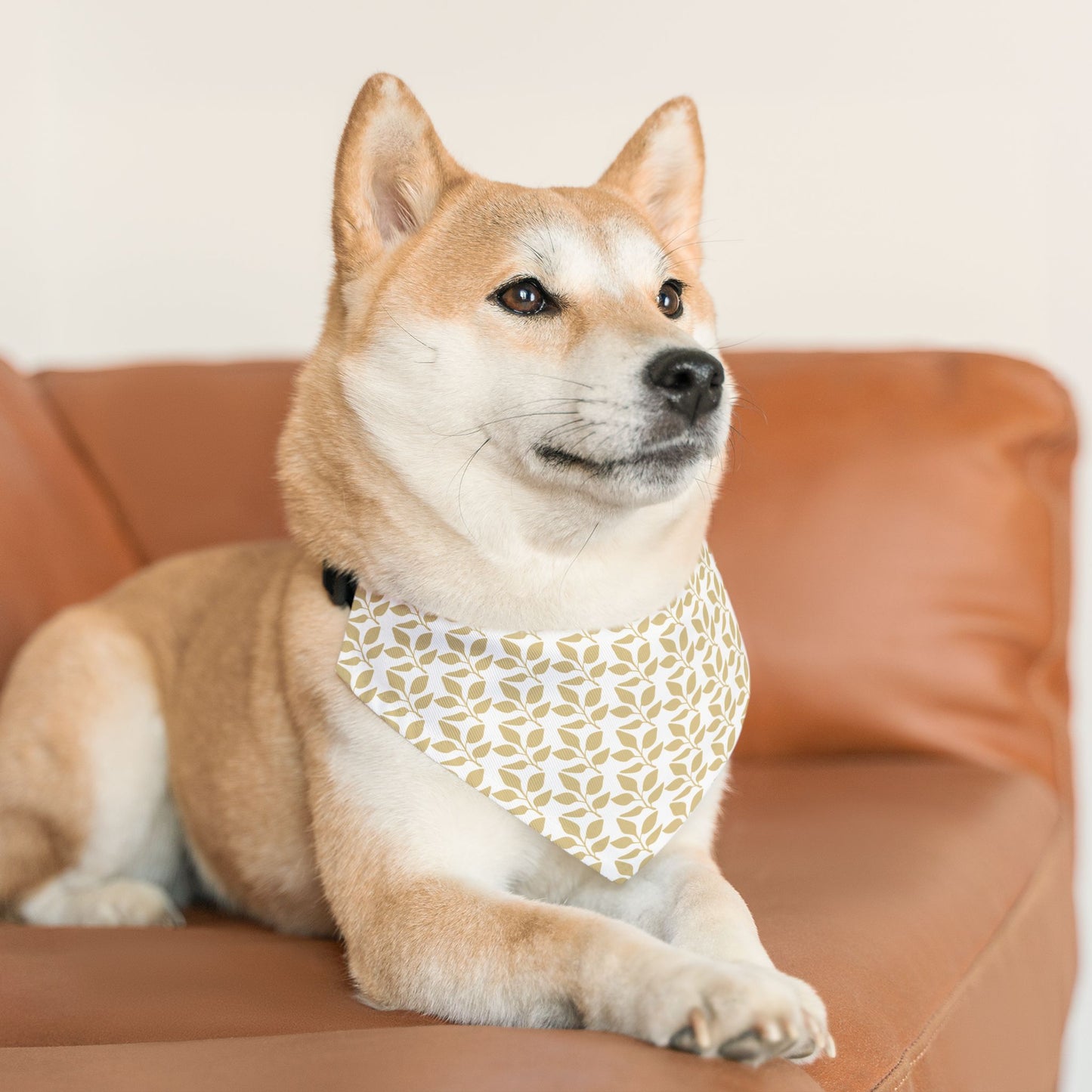 Golden Branch Pet Bandana Collar 🌿✨