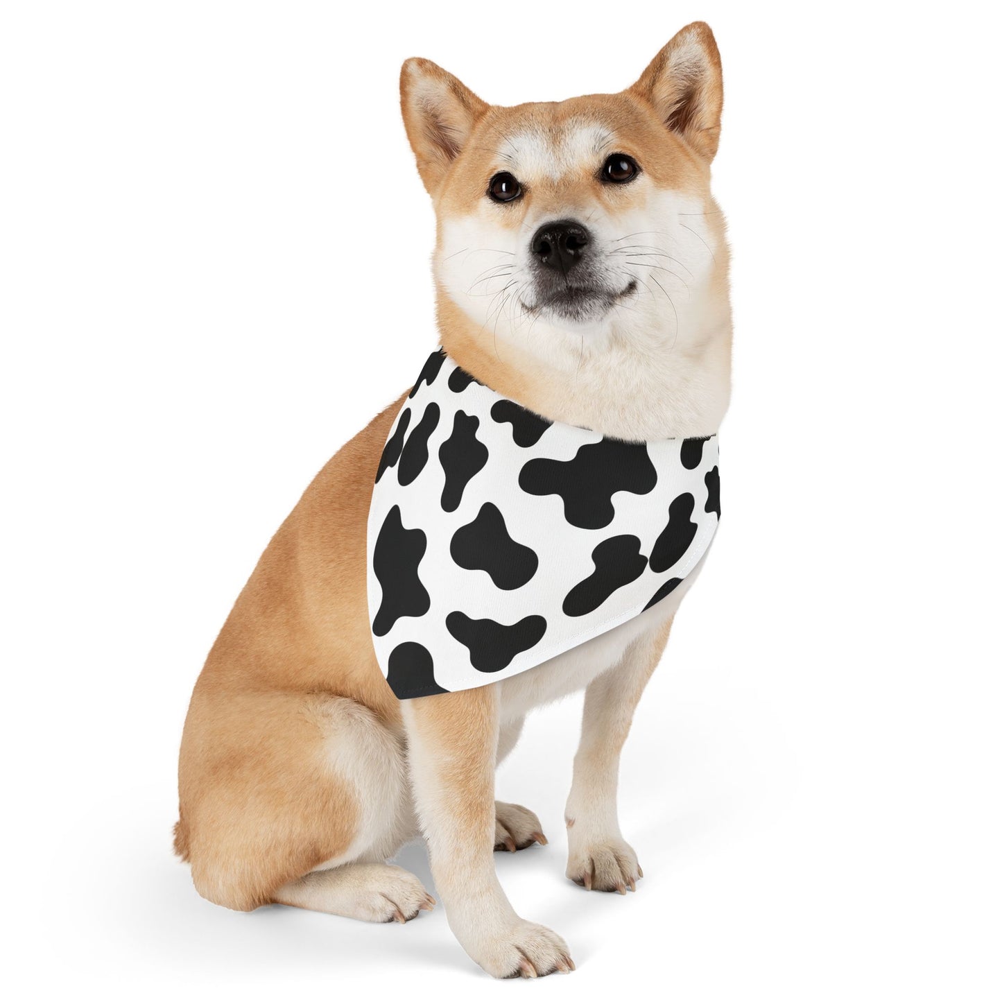 Cow Print Pet Bandana Collar ๐