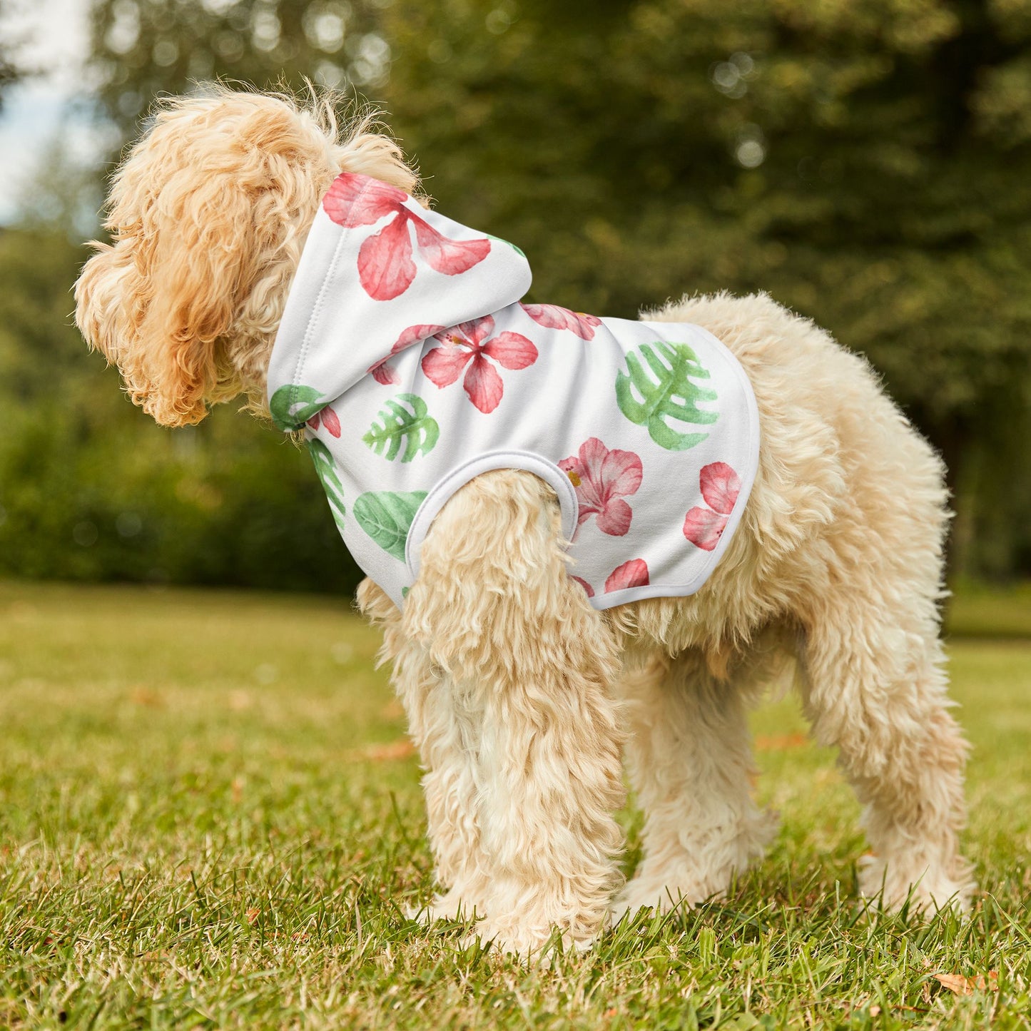 Tropical Floral Pet Hoodie ๐บ