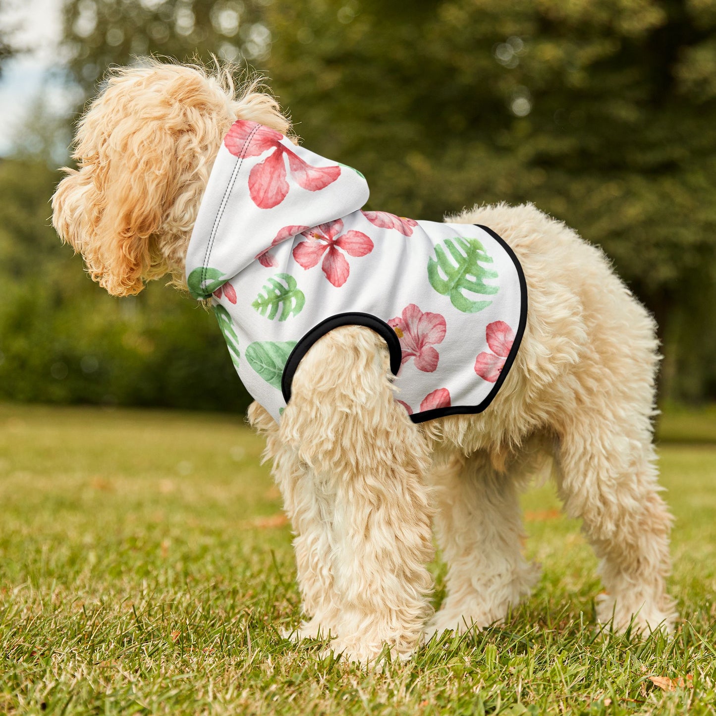 Tropical Floral Pet Hoodie ๐บ