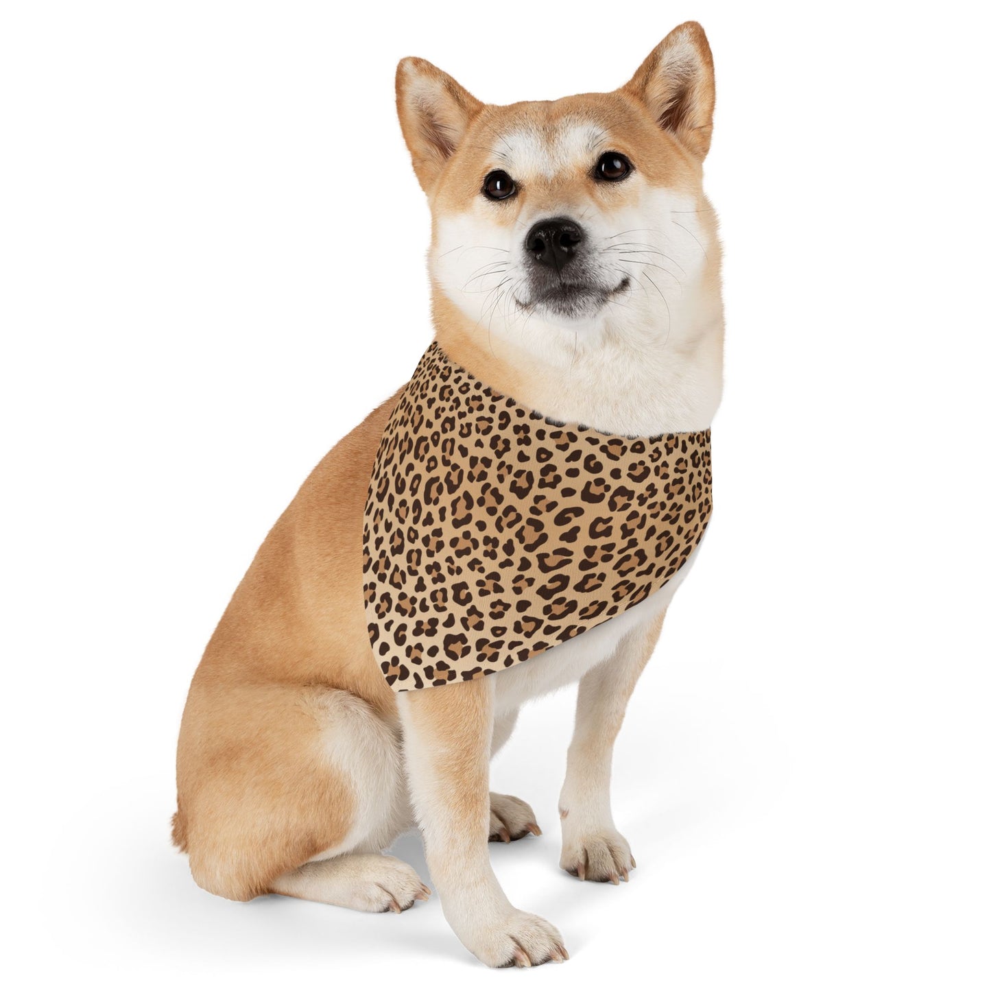 Leopard Print Pet Bandana Collar ๐