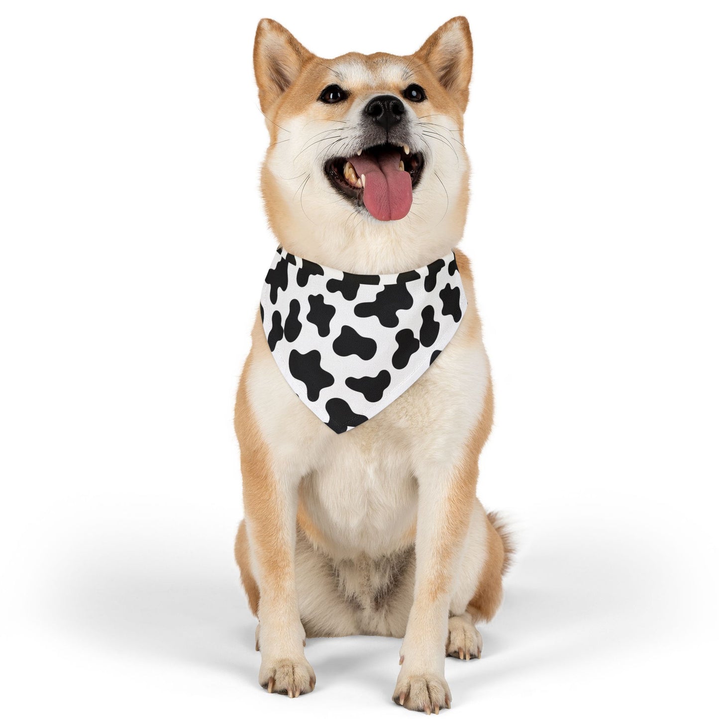 Cow Print Pet Bandana Collar ๐