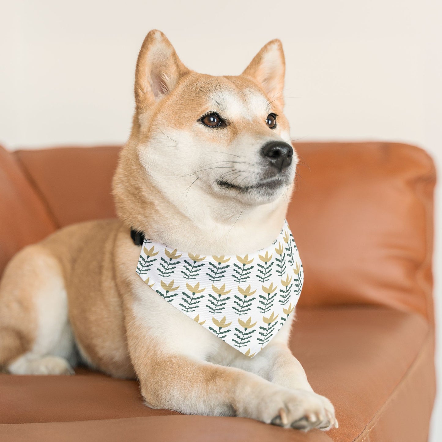 Gold and Vine Pet Bandana Collar