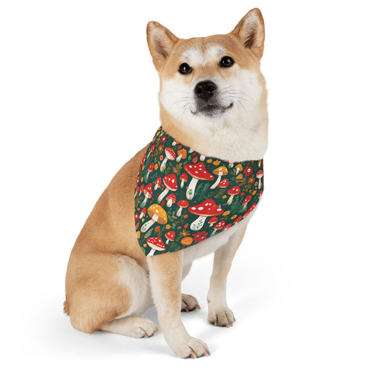 Mushroom Masterpiece Pet Bandana Collar 🍄