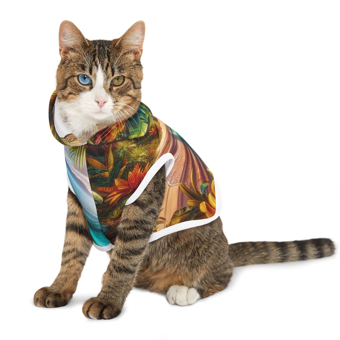 Tropical Dream Oasis Pet Hoodie 🌴