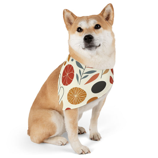 Floral Leaf Pet Bandana Collar