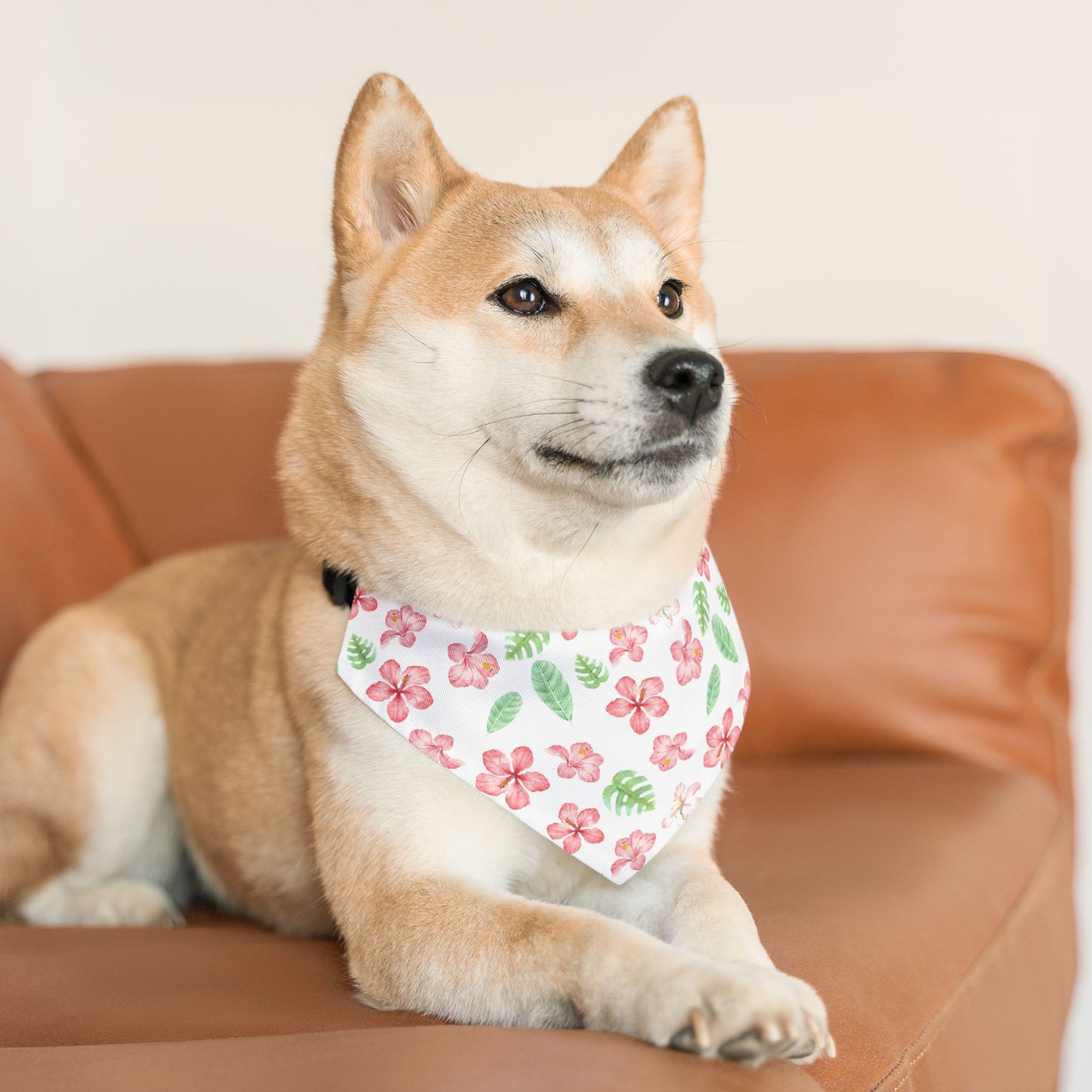 Tropical Floral Pet Bandana Collar 🌺