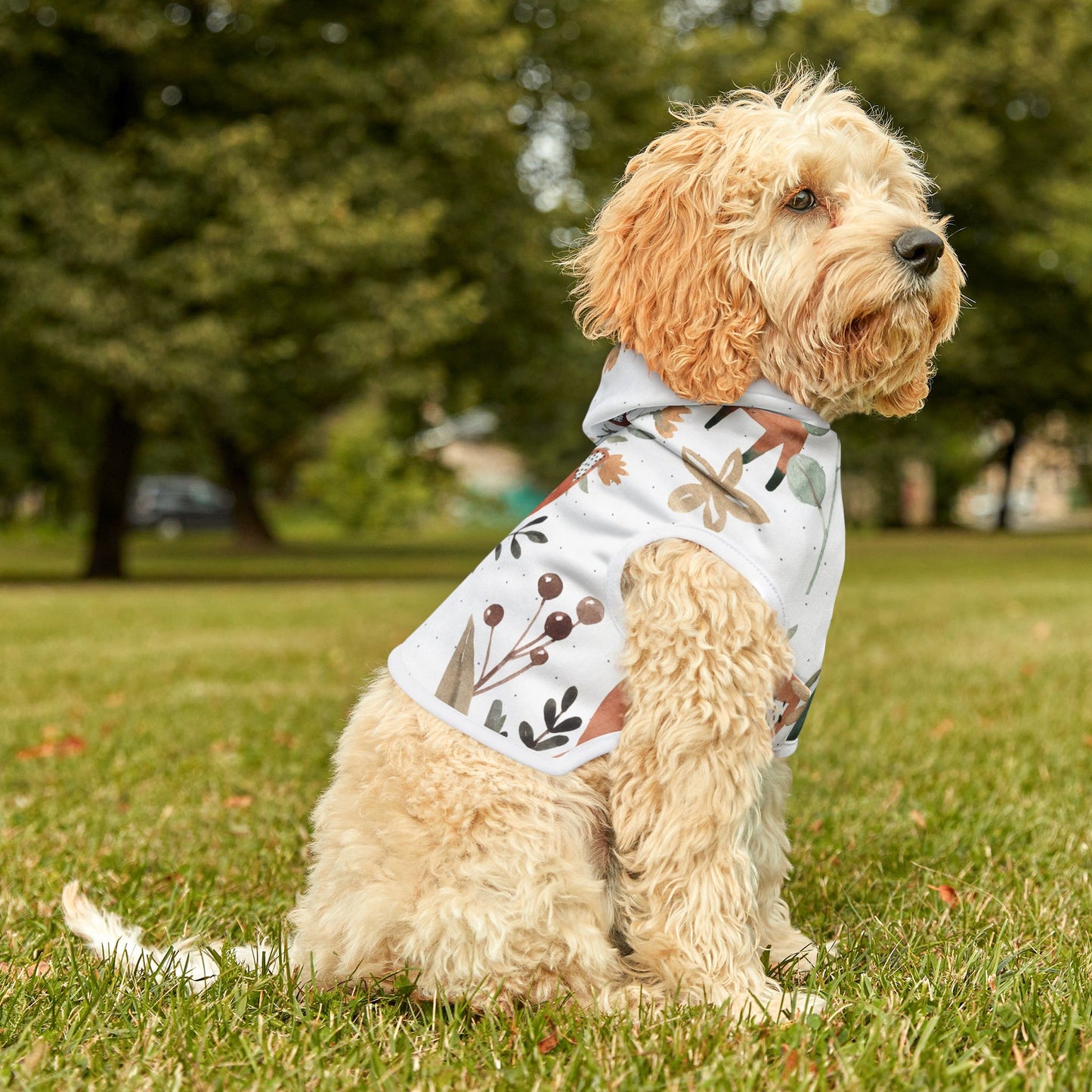 Fox Pattern Pet Hoodie 🦊