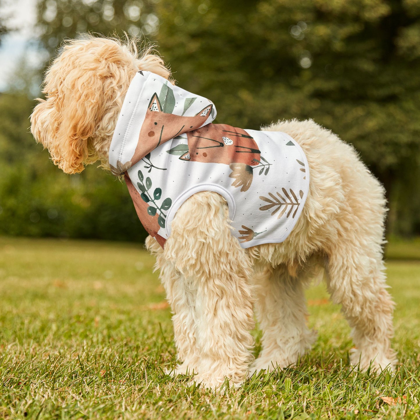 Fox Pattern Pet Hoodie 🦊