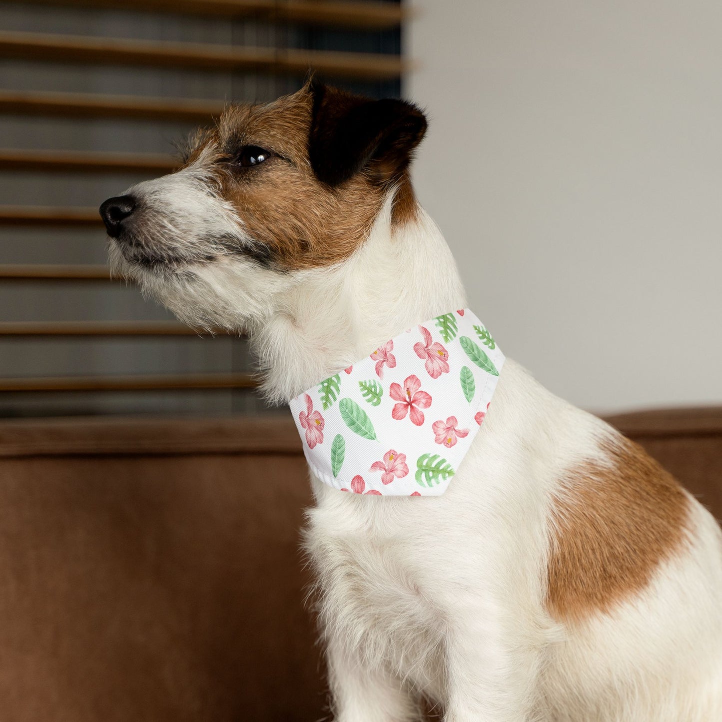 Tropical Floral Pet Bandana Collar 🌺