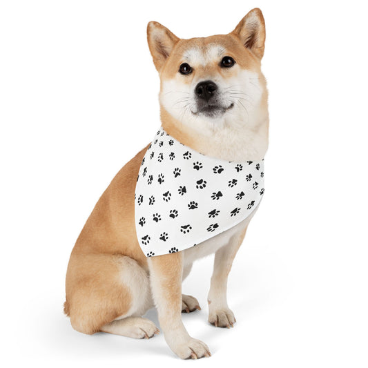 Paw Print Pet Bandana Collar 🐾