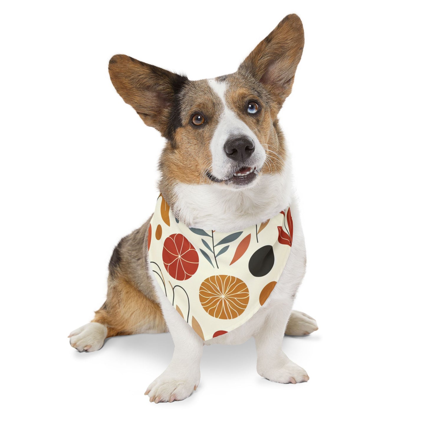 Floral Leaf Pet Bandana Collar