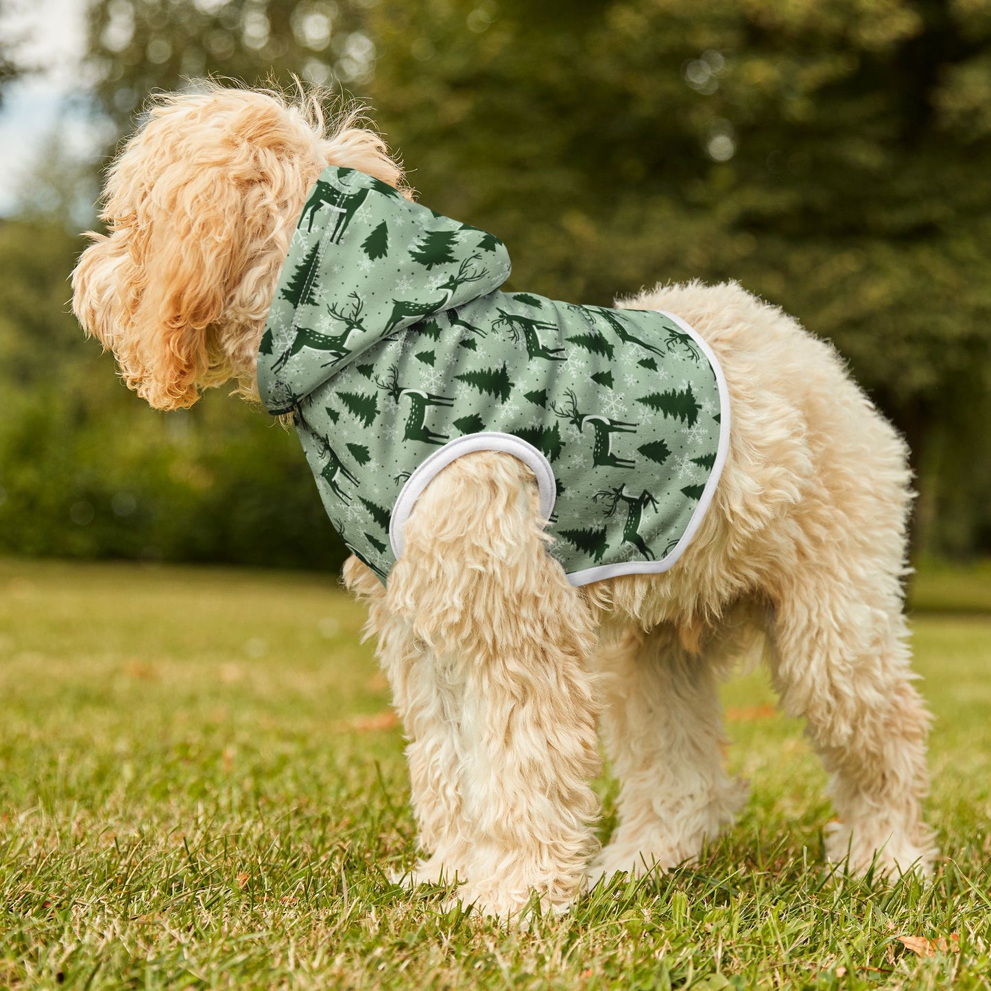 Evergreen Reindeer Pet Hoodie 🦌