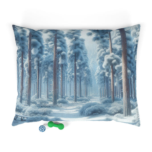 Snowy Forest Tranquil Pet Bed