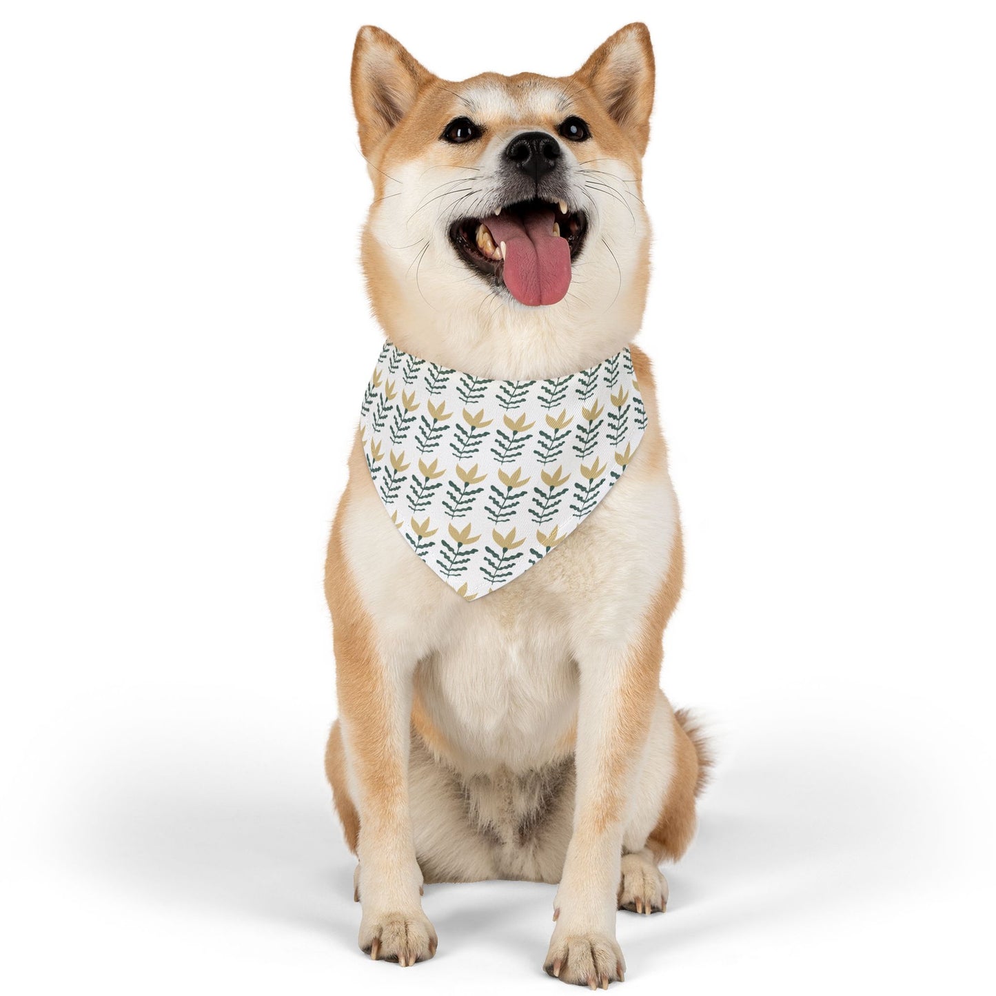 Gold and Vine Pet Bandana Collar