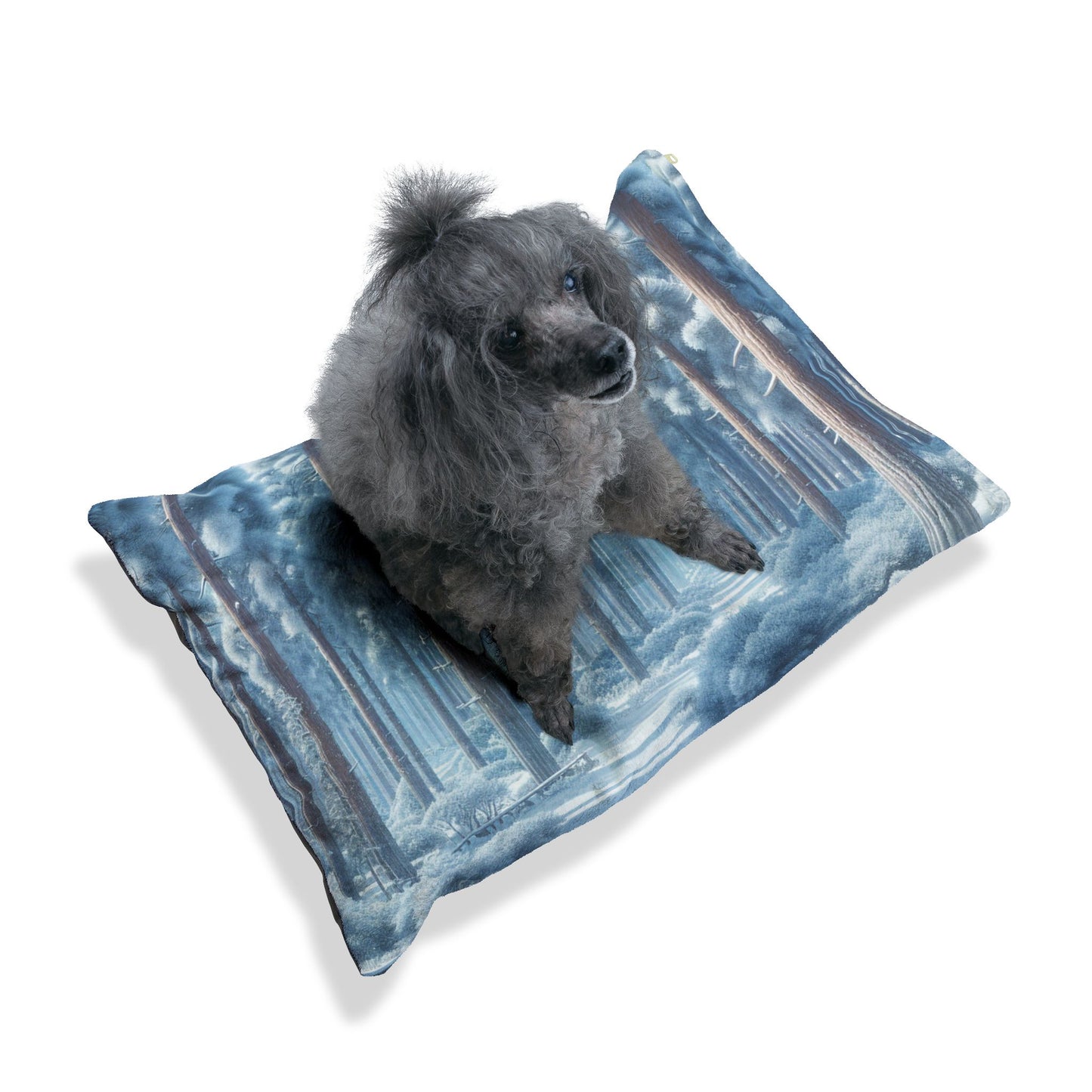 Snowy Forest Tranquil Pet Bed ❄️