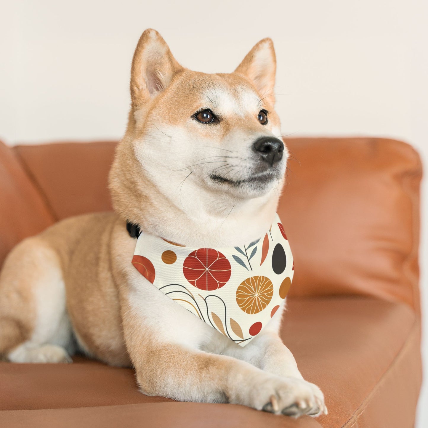 Floral Leaf Pet Bandana Collar