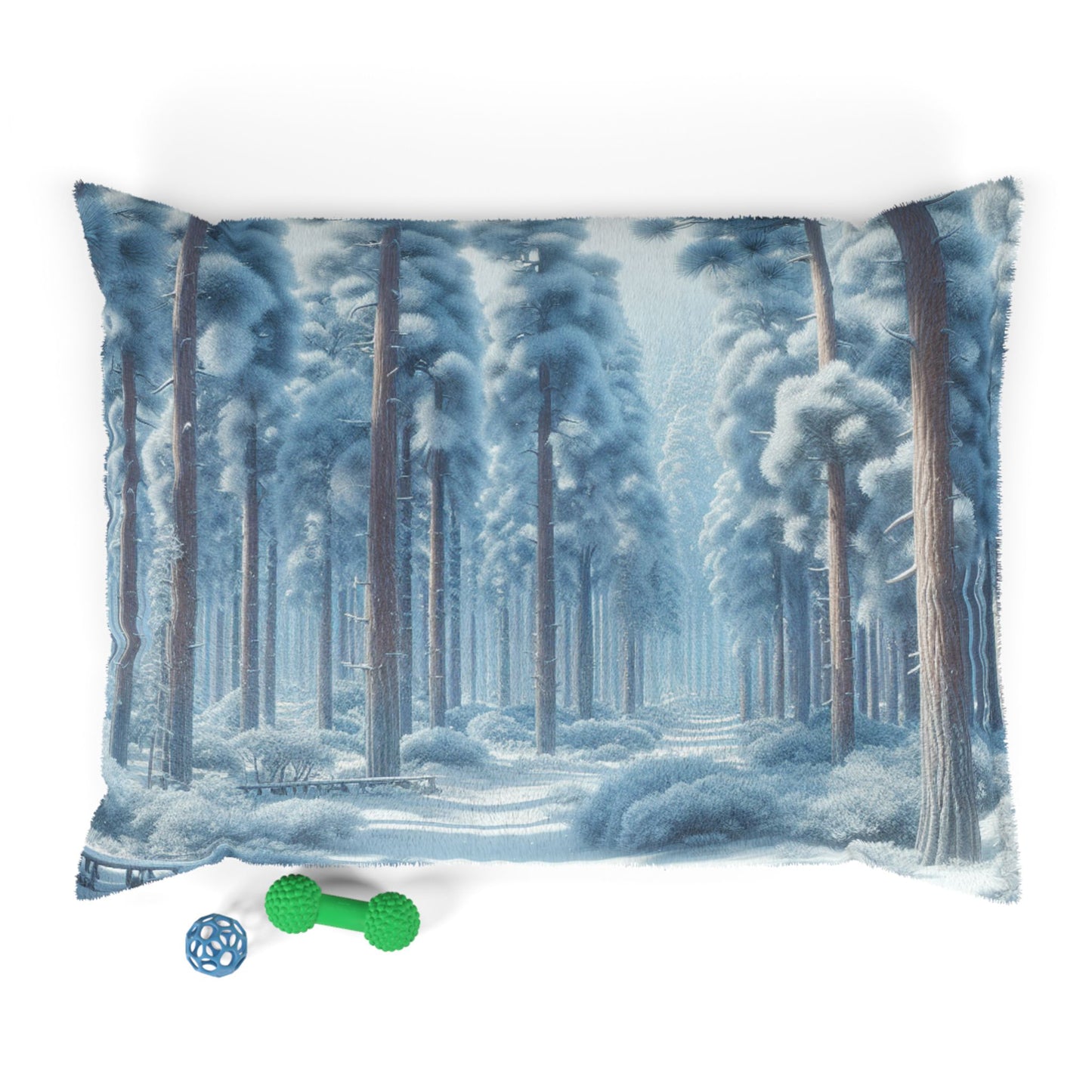 Snowy Forest Tranquil Pet Bed