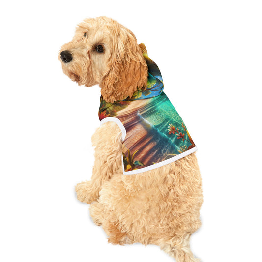 Tropical Dream Oasis Pet Hoodie 🌴