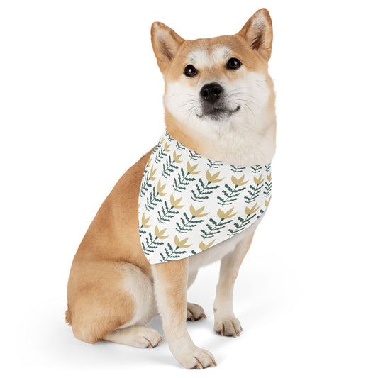 Gold and Vine Pet Bandana Collar