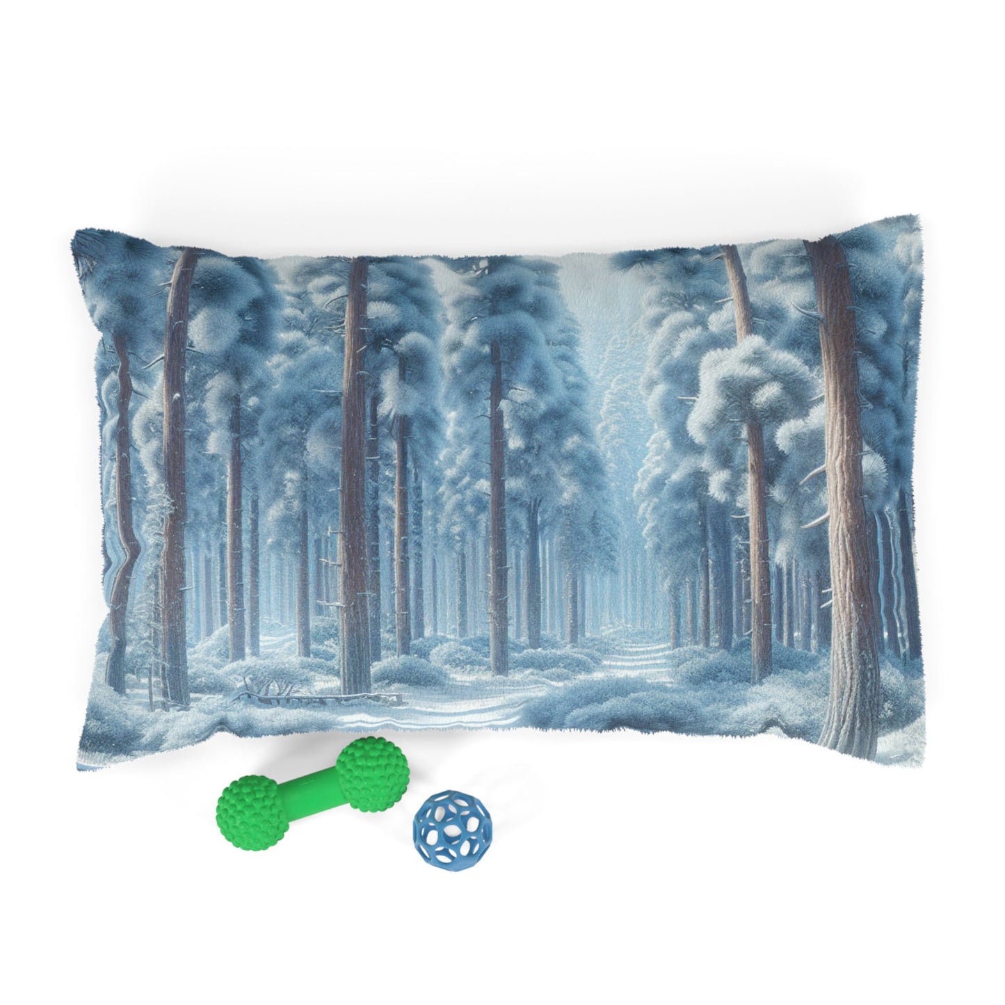 Snowy Forest Tranquil Pet Bed