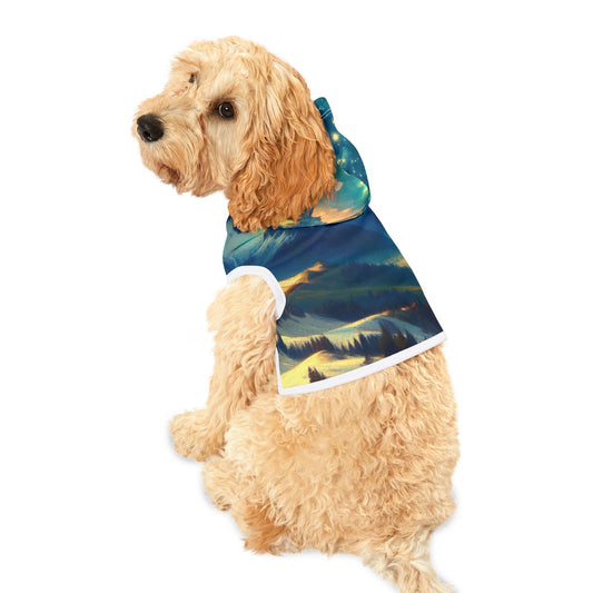 Starry Night Magic Mountain Pet Hoodie